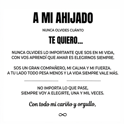 A Mi Ahijado | Pulsera de Cuero Siempre Unidos I Regalo de Padrinos