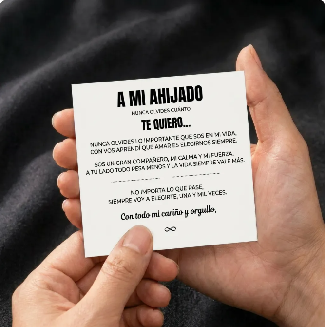 A Mi Ahijado | Pulsera de Cuero Siempre Unidos I Regalo de Padrinos