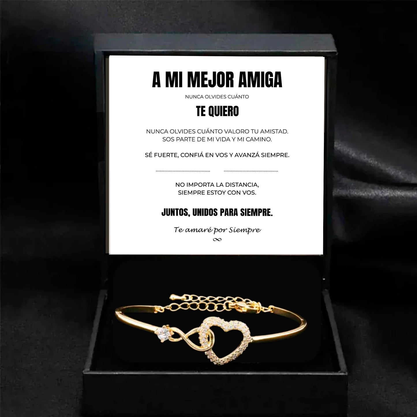 A Mi Mejor Amiga | Siempre Unidos | Pulsera Corazón