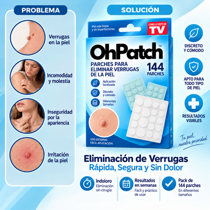 Ohpatch - Parches para eliminar verrugas en la piel