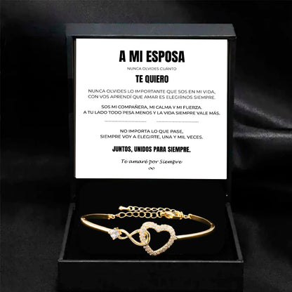 A Mi Esposa | Siempre Unidos | Pulsera Corazón