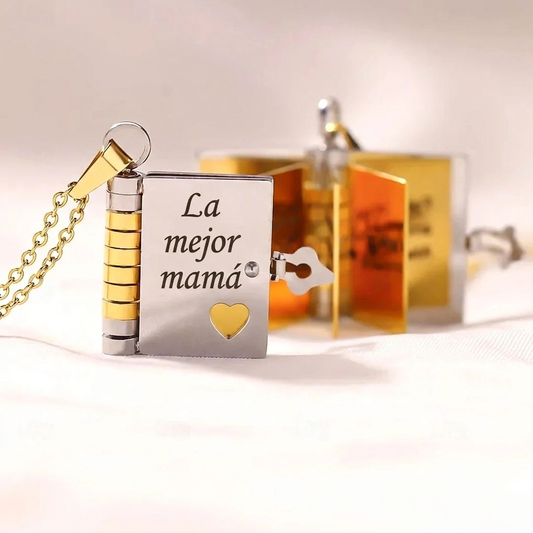 📘 Collar Libro para Mi Mamá