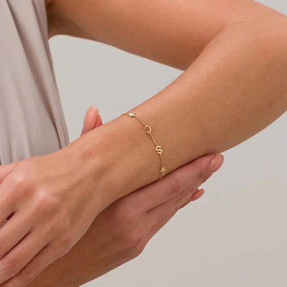 Collar + brazalete personalizada con iniciales laterales