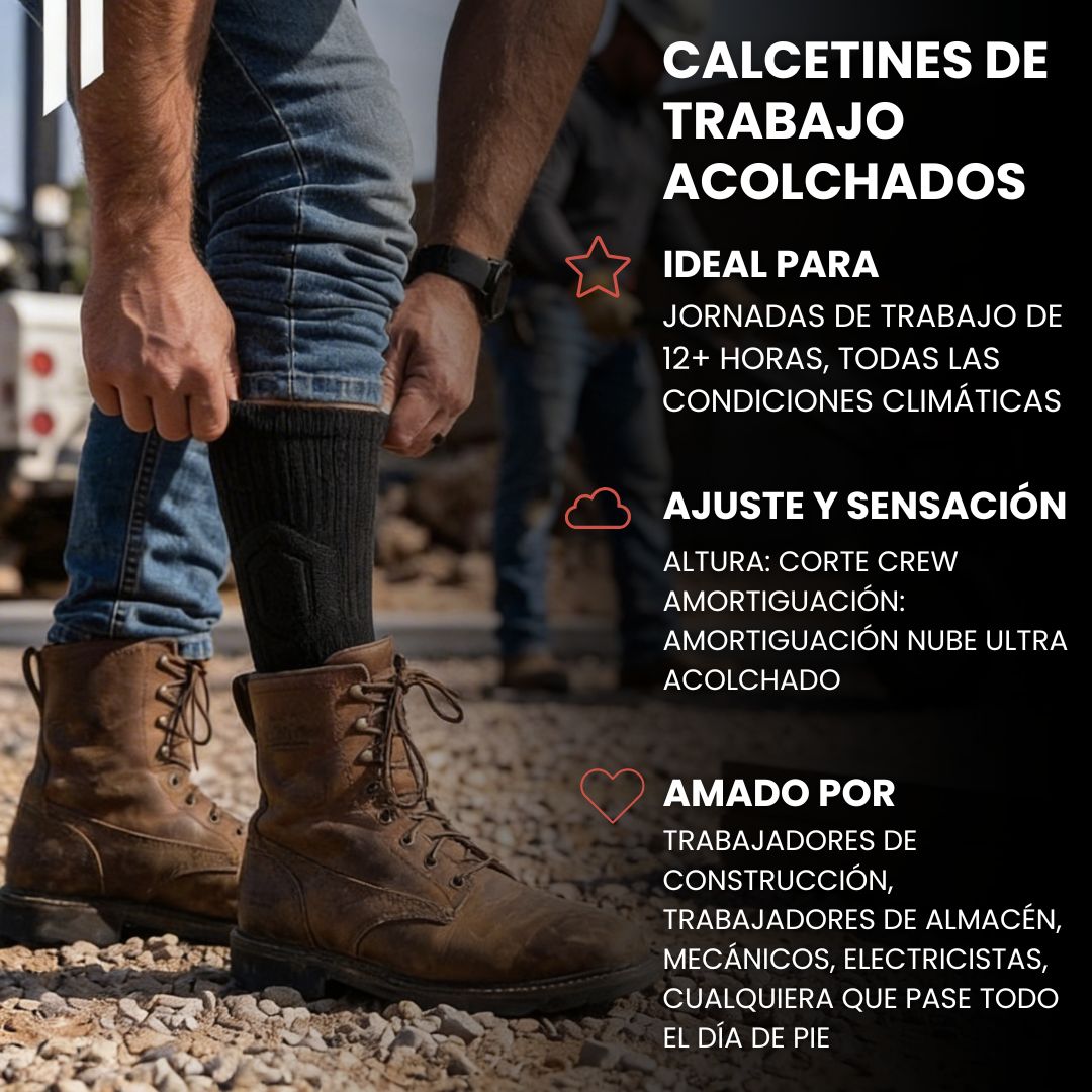Calcetines de trabajo para comodidad todo el día