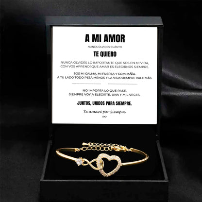 A Mi Amor | Siempre Unidos | Pulsera Corazón