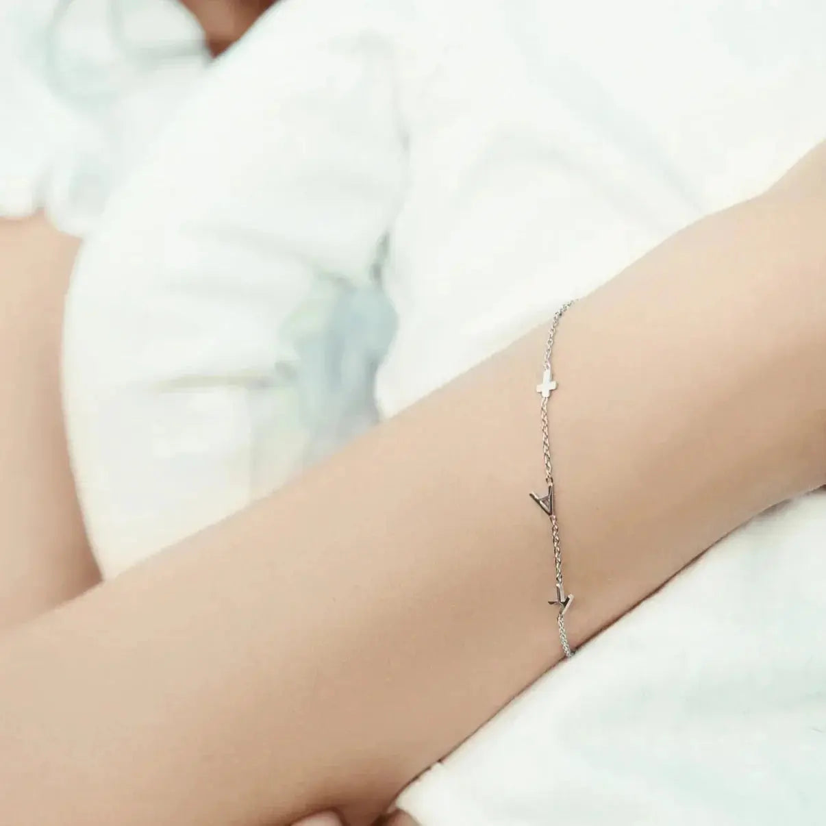 Collar + brazalete personalizada con iniciales laterales
