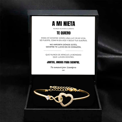 A Mi Nieta | Siempre Unidos | Pulsera Corazón
