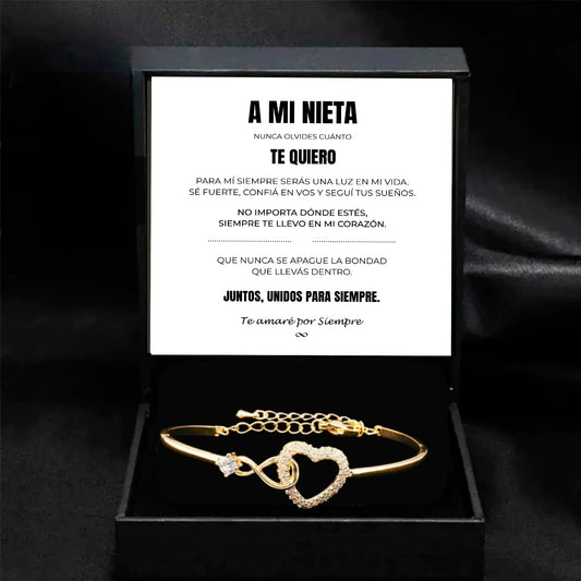 A Mi Nieta | Siempre Unidos | Pulsera Corazón