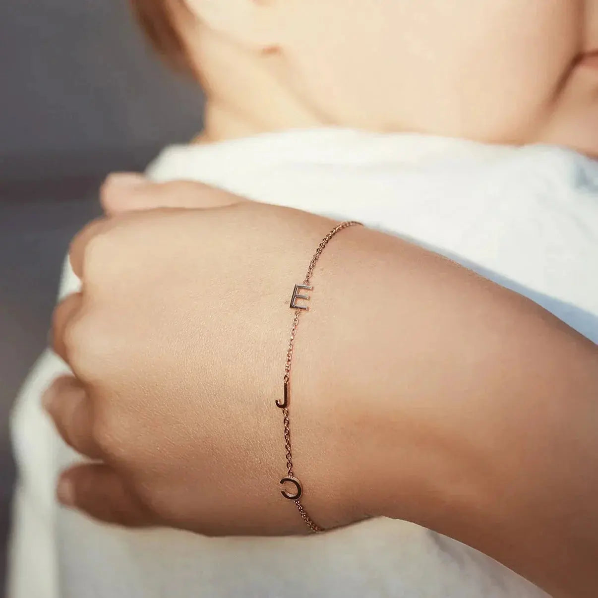Collar + brazalete personalizada con iniciales laterales