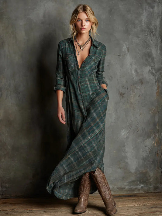 Juliett | Vestido Camisero Largo con Botonadura y Estilo Atemporal