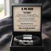 A Mi Hijo | Siempre Unidos | Pulsera de Cuero ( OFERTA )