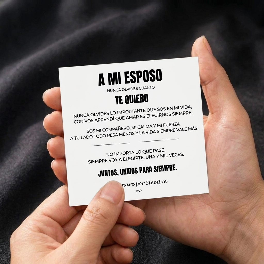 A Mi Esposo | Siempre Unidos | Pulsera de Cuero