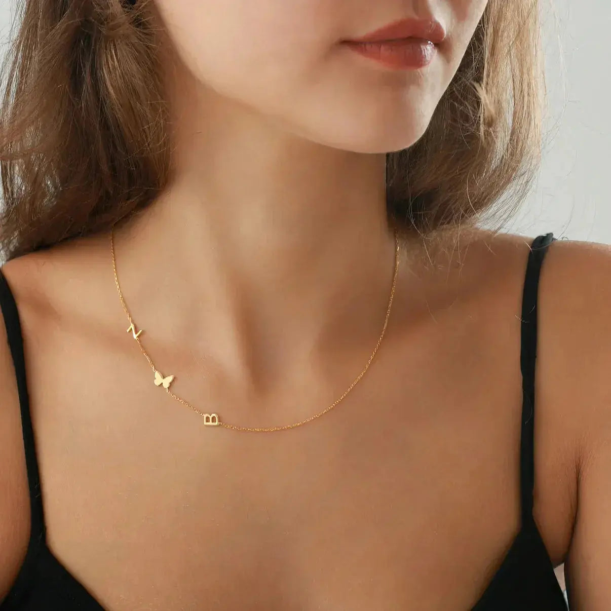 Collar + brazalete personalizada con iniciales laterales