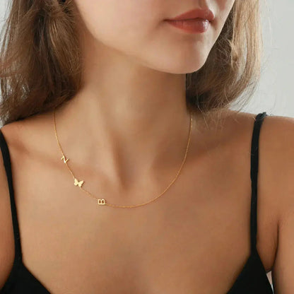 Collar + brazalete personalizada con iniciales laterales