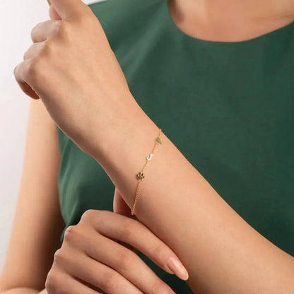 Collar + brazalete personalizada con iniciales laterales